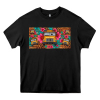 Black school bus leopard gemstone license plate Heavy Core Tee - Artiststas