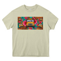 Mossy school bus leopard gemstone license plate Heavy Core Tee - Artiststas