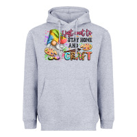 Heather Grey i just want to stay home and craft Heavyweight Hoodie - LillyAllenDesigns