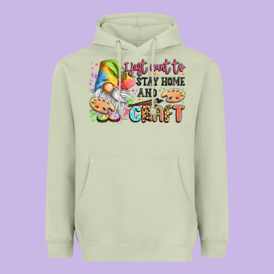 I Just Want To Stay Home And Craft Heavyweight Hoodie Designed By Lillyallendesigns
