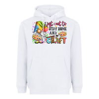 White i just want to stay home and craft Heavyweight Hoodie - LillyAllenDesigns