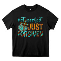 Black not perfect just forgiven Heavy Core Tee - texasbilliewilder