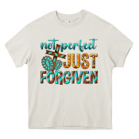 Cream not perfect just forgiven Heavy Core Tee - texasbilliewilder