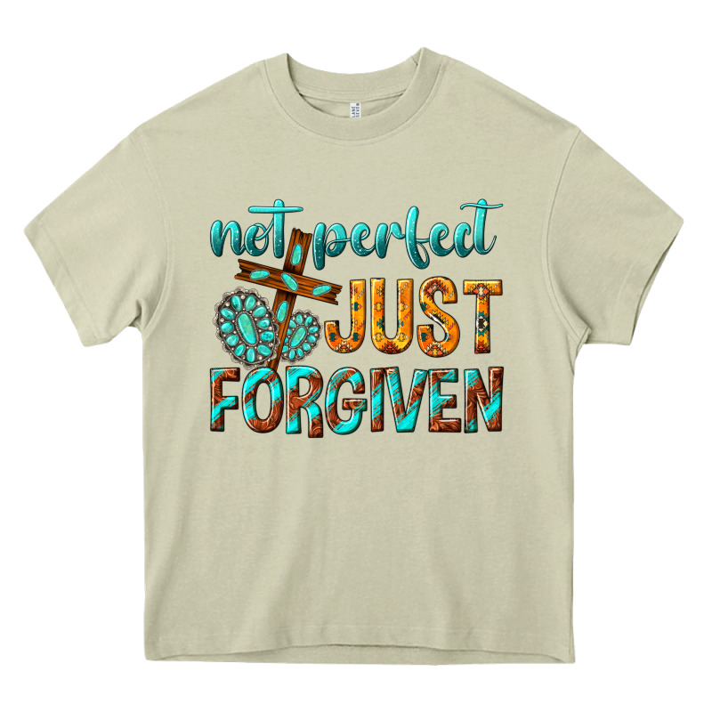 Not Perfect Just Forgiven Heavy Core Tee by texasbilliewilder | Teevron
