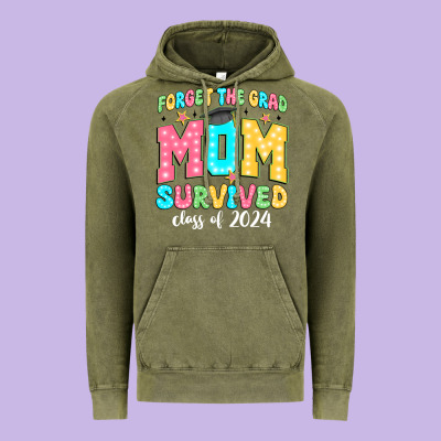 Forget The Grad Mom Survived Class Of 2024 Vintage Hoodie Designed By Jahusdesignshop