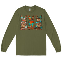 Army Green western easter bunnies Long Sleeve Tee - Jasminsmagicworld