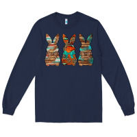 Navy western easter bunnies Long Sleeve Tee - Jasminsmagicworld
