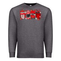Charcoal Heather lady bug drink Premium Sweatshirt - RacoonDesign