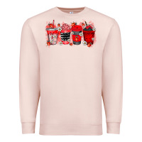 Pale Pink lady bug drink Premium Sweatshirt - RacoonDesign
