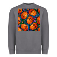 Storm halloween pumpkin and candy seamless pattern Heavyweight Sweatshirt - BundleAndBundleShop