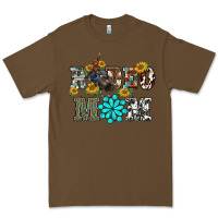 Cacao western rodeo bullfighter mom turquoise gemstones  sunflowers Premium Tee - BarkalooDesign