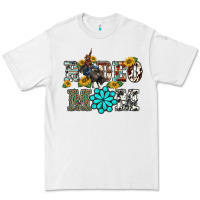 Western Rodeo Bullfighter Mom Turquoise Gemstones  Sunflowers Premium Tee | Teevron