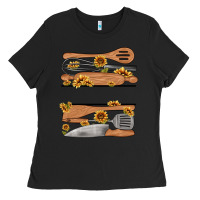 Black custom name kitchen tools Ladies Tee - MaliasSmallBusiness