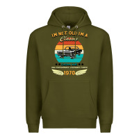 Army Green Vintage 50th Birthday I'm Not Old I'm A Classic Born In 1970 Premium Hoodie - Bettercallsaul