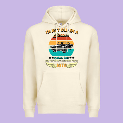 Vintage 50th Birthday I'm Not Old I'm A Classic Born In 1970 Premium Hoodie Designed By Bettercallsaul