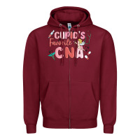 Burgundy cupids favorite cna Zipper Hoodie - MaliasSmallBusiness