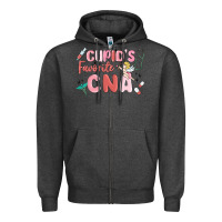 Charcoal Heather cupids favorite cna Zipper Hoodie - MaliasSmallBusiness