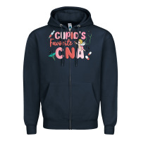 Navy cupids favorite cna Zipper Hoodie - MaliasSmallBusiness