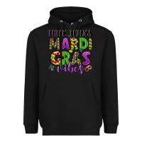Black thick things mardi gras vibes Heavyweight Hoodie - LillyAllenDesigns