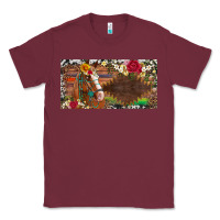 Burgundy western turquoise gemstone horse cowhide leopard floral background lic Classic Tee - Artiststas