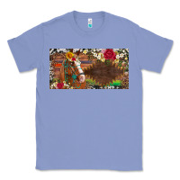 Colony Blue western turquoise gemstone horse cowhide leopard floral background lic Classic Tee - Artiststas