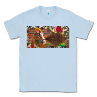 Dusty Blue western turquoise gemstone horse cowhide leopard floral background lic Classic Tee - Artiststas