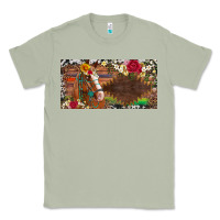 Matcha western turquoise gemstone horse cowhide leopard floral background lic Classic Tee - Artiststas