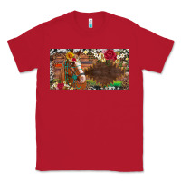 Red western turquoise gemstone horse cowhide leopard floral background lic Classic Tee - Artiststas
