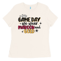 Bone on game day we wear maroon and gold Ladies Tee - MaliasSmallBusiness
