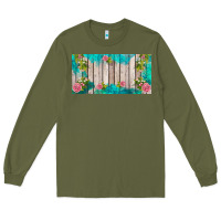 Army Green western floral  license plate template Long Sleeve Tee - BarkalooDesign