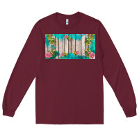 Burgundy western floral  license plate template Long Sleeve Tee - BarkalooDesign