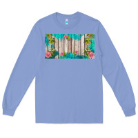 Colony Blue western floral  license plate template Long Sleeve Tee - BarkalooDesign