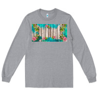 Heather Grey western floral  license plate template Long Sleeve Tee - BarkalooDesign