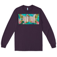 Plum western floral  license plate template Long Sleeve Tee - BarkalooDesign