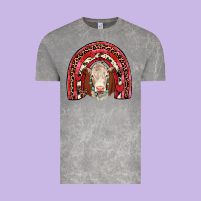 Valentines Hereford Rainbow Vintage Tee Designed By Jahusdesignshop