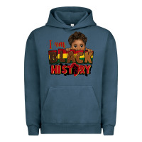 Pigment Midnight Navy i am black history black boy peekaboo juneteenth Urban Hoodie - CowGirlArtShop