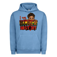 Pigment Pebble Blue i am black history black boy peekaboo juneteenth Urban Hoodie - CowGirlArtShop