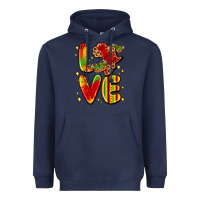 Navy love juneteenth Heavyweight Hoodie - LillyAllenDesigns