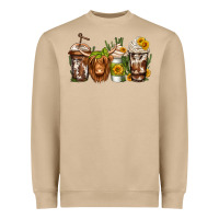 Mushroom longhaired cow coffee Heavyweight Sweatshirt - Jasminsmagicworld