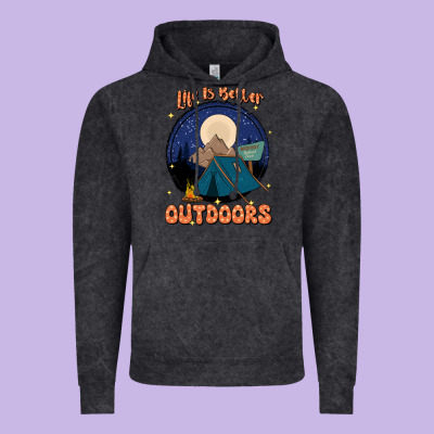 Life Is Better Outdoors Vintage Hoodie Designed By Jahusdesignshop