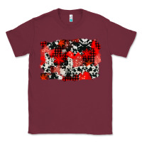 Burgundy western red cowhide winter background Classic Tee - AdoDesignShop