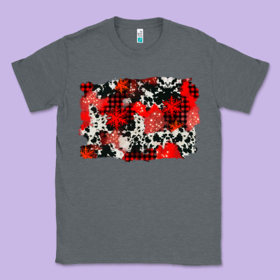 Western Red Cowhide Winter Background Classic Tee Designed By Adodesignshop