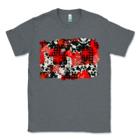 Charcoal Heather western red cowhide winter background Classic Tee - AdoDesignShop