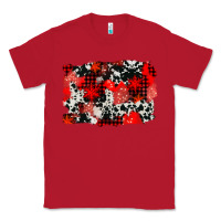 Red western red cowhide winter background Classic Tee - AdoDesignShop