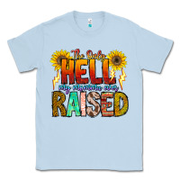 Dusty Blue The Only Hell My Momma Ever Classic Tee - CowhideDigitalArt