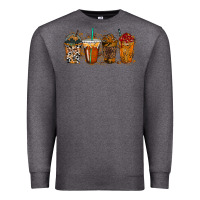 Charcoal Heather leopard and cowhide drink Premium Sweatshirt - RacoonDesign