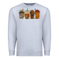 Heather Grey leopard and cowhide drink Premium Sweatshirt - RacoonDesign
