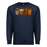 Navy leopard and cowhide drink Premium Sweatshirt - RacoonDesign