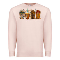 Pale Pink leopard and cowhide drink Premium Sweatshirt - RacoonDesign
