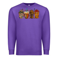 Purple leopard and cowhide drink Premium Sweatshirt - RacoonDesign